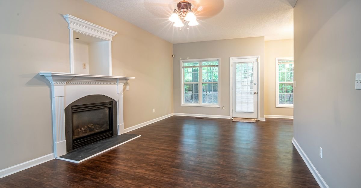 Living room floor in a home interior