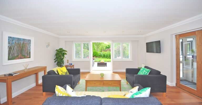 Clean living room floor in a modern home