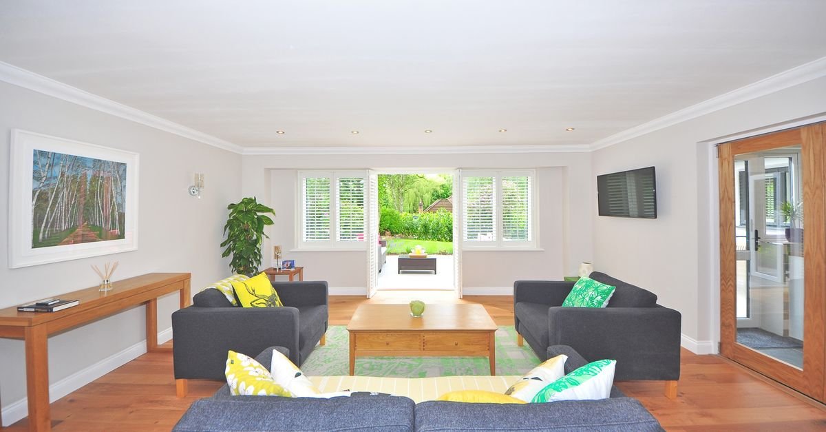 Clean living room floor in a modern home