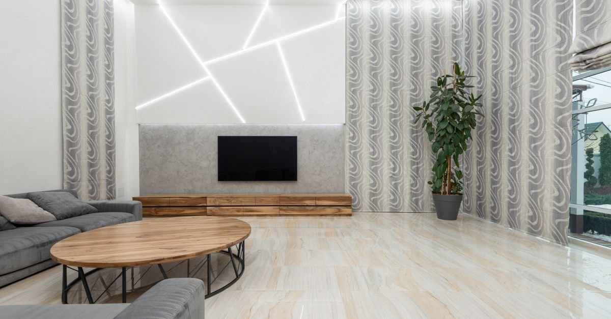 Living room floor in a home interior